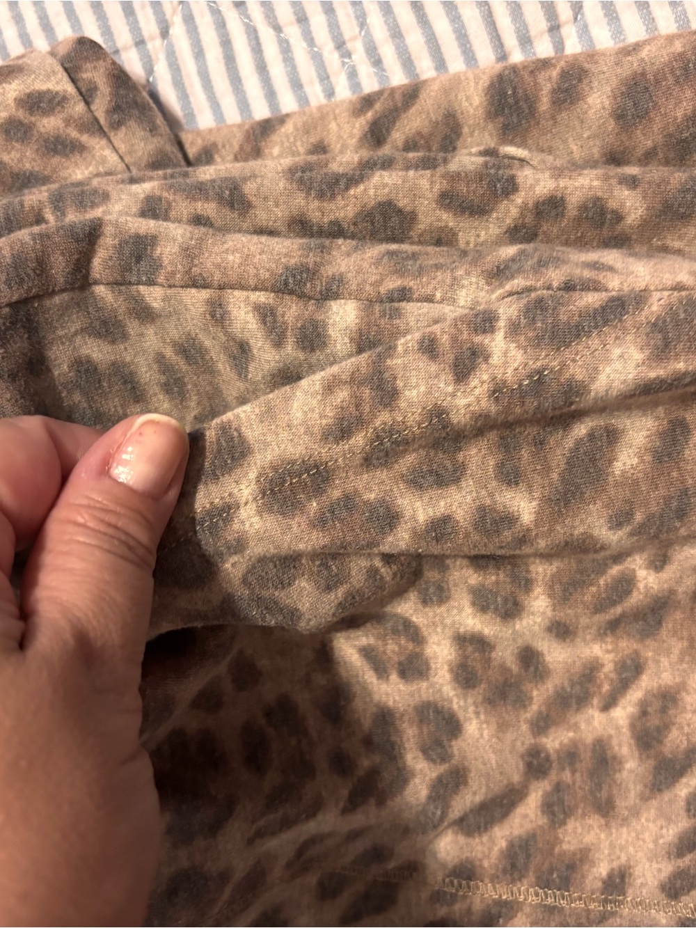 Knox Rose Tan Leopard-Print womens' Pajama Set - Picture 3 of 5